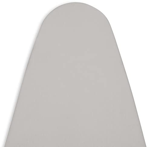 Encasa XO Ersatzbügeltischbezug mit extra dickem 4-mm-Filzpolster - Hellgrau - einfarbig Baumwolle, elastisch, (Passt zu Large Standardbrettern von 125x39 cm) Wärmereflektierend