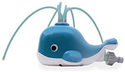 BS Toys Vattenstråleval - vattenspel - vattenleksaker för barn - sprinkler - utomhusspel - trädgårdsleksaker - lämplig för barn från 3 år - 22,5 x 14 x 11 cm - blå