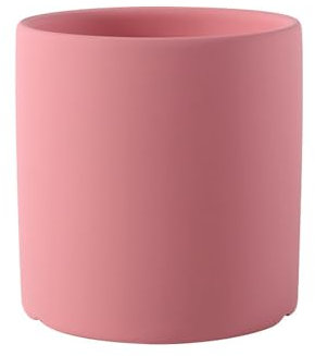 Pot de fleurs Morandi tube droit en céramique de style nordique, créativité simple et personnalisée, orchidée verte, plante verte, cactus en poudre de corail 030, boue de magnésium 25 x 25 cm, sans