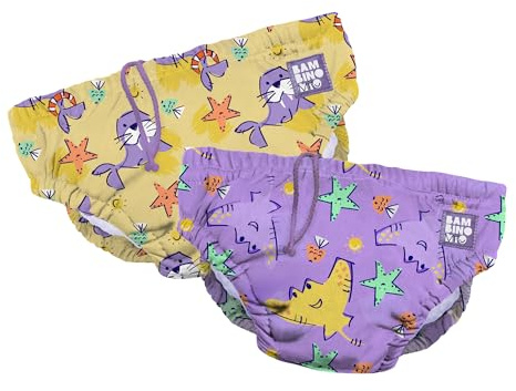 Bambino Mio, Costumino Contenitivo, A Prova di Perdite, Stiloso e Leggero, Flip & Flash, (<6 mesi)