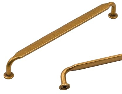 9BUILD 10 Stück Schrankgriffe Antik Messing Lochabstand 192mm Griffe für Küchenschränke Bronze Zinklegierung Möbelgriffe Küchengriffe griffe möbel Küchenschrank Vintage Schranktürgriffe EU0048