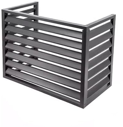 MMOU Copri Condizionatore da Esterno, Copertura di Protezione del Condizionatore d'Aria, Applicabile all'unità Esterna, Pompa di Calore, in Alluminio (Color : Gray, Size : 1.5P:100 * 50 * 70)
