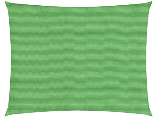 Sufrk Vela Parasole 160 g/m² Verde Chiaro 4x5 m in HDPE,Tenda a Vela Impermeabile Rettangolare Vela Ombreggiante Parasole Protezione Raggi U V per Esterno Giardino terrazza