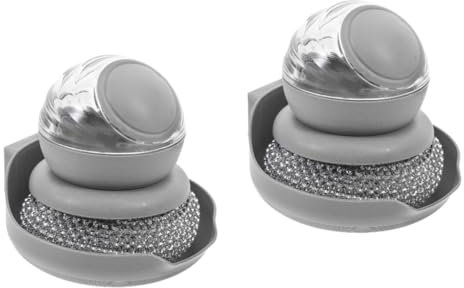 MAGICLULU 2juegos Cepillo De Limpieza De Platos Multifuncional Cerdas y Mango Ergonómico para Utensilios De Cocina Ollas y Sartenes Color Gris