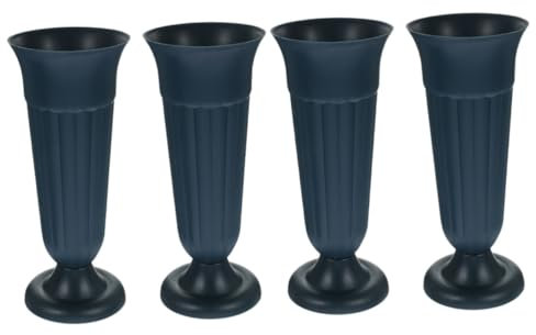 Ciieeo 4 Stück Römische Säule Blumentopf Blumentöpfe Blumenvase Blumenarrangement Halter Vase Schmuck Urne Pflanzer Gedenkvase Grab Blumentopf Dekorative Friedhof Vase Pp