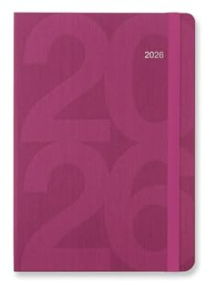 Letts of London Block A6 vecka att visa 2026 dagbok - Rosa 26-081667