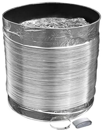 Flexibler Aluminium-Lüftungsschlauch für Trockner, isolierte Lüftungskanäle für den privaten und industriellen Gebrauch, 3,0 m Länge, 250 mm Durchmesser, ideal für Luftzirkulation in Werkstätten und