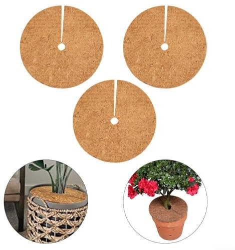 Coconut Plant for PROTECTION Mats 3 Pack of Natural Mulching Discs Designed to Support Healthy Growth of Your Plants (40CM)
