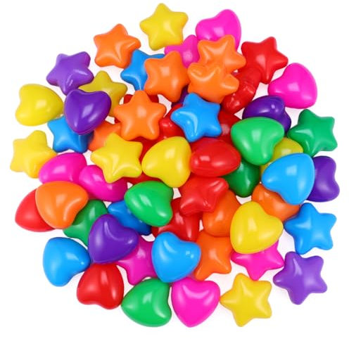 CIYODO 60piezas Balones De Piscina Forma De y Corazón De Juguetes Creativos para Nadar Bolas Resistentes Al Aplastamiento Océano