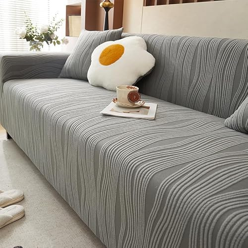 Samt Sofabezug 1 2 3 4 Sitzer, L Form Sofaüberwurfe, Chenille Ecksofa Sofa überzug Couch überzug Anti-rutsch Sofaschutz, Ultra Weicher Sofaschoner,Sofaschoner für Hunde(2 Seats (140-185cm),Grey)