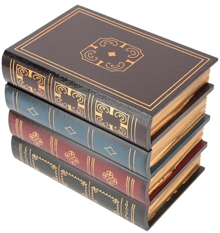 Faux Livre Décoratif Vintage Style Européen, Boîte en Bois Antique | Boîte de rangement décorative creuse, Matériau bois robuste, Fausse boîte livre pour étagère salon bibliothèque bureau