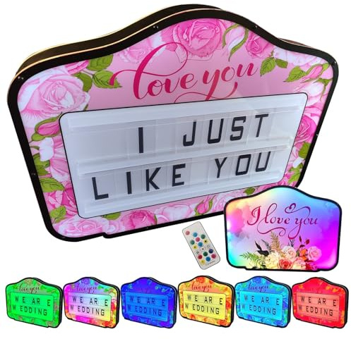 AUTUMFLATGAO Cartello Benvenuto Matrimonio, Cartello per Servizio Bottiglie VIP, Benvenuti al Nostro Matrimonio, Cartelli Matrimonio per Discoteca, Matrimonio, con 4 Set di Lettere E 1 Set di Numeri