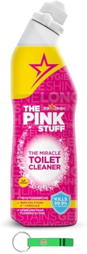 12x The Pink Stuff Toilet Cleaner Toilettenreiniger/Dickflüssiges Reinigungsgel haftet an der Toilette Oberfläche 750ml + Beni Culinari Kostenloser Schlüsselanhänger