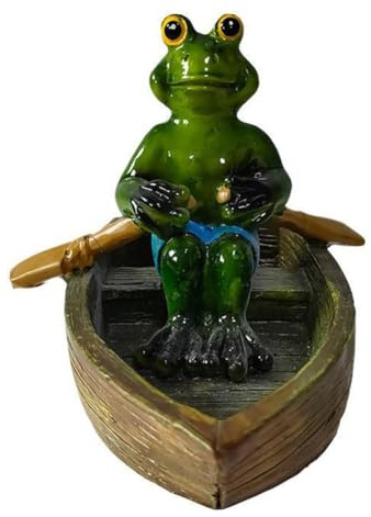 FUBESK Statue décorative en forme de grenouille flottante pour jardin, étang et cour fabriquée à partir de résine durable pour une utilisation en intérieur et en extérieur