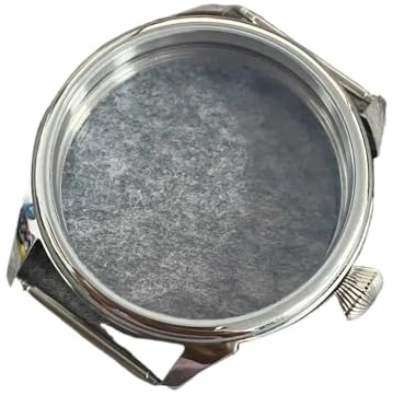 NLNKDTDPAK 42MM klockfodral Passar for ETA6497 Seagull ST36 urverk polerad genomskinlig bottenfodral Vattentät rostfritt klocktillbehör(Tapered head)