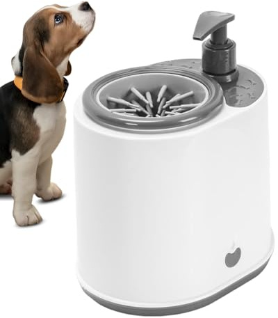 Genérico Limpiador de Patas para Perros eléctrico - de Garras automática portátil de 6,69 Pulgadas | Limpiador de cerdas Recargable con depósito de líquido para Cachorros, Gatos, pies de Gatito