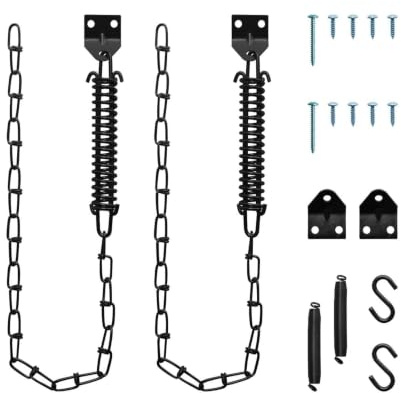 Verrou à Chaîne de Sécurité pour Porte Kit 2 Verrous Sécurité Fenêtre | Chaîne de sécurité de porte pour hôtel, bureau, garage, abri de jardin, chambre, appartement, dortoir, clôture et