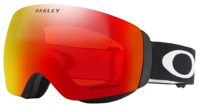 Oakley Skibrille Flight Deck SNOW XM, lens Prizm TORCH Iridium (Matte Black with white logo and black band), One Size, OO7064-39