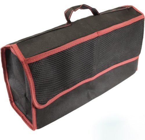 große Kofferraum Tasche Werkzeugtasche ROT SCHWARZ mit Klett 48 x 15,5 x 25,5cm