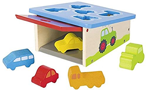 Sort Box Fahrzeuge: 18 x 21 x 10,5 cm (Box), Holz, 5 Fahrzeuge, per Stück