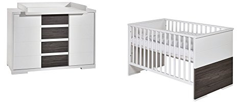 Schardt 10 866 32 02 Sparset 2 - teilig Maxx Fleetwood bestehend aus Kombi - Kinderbett, 70 x 140 cm, weiß