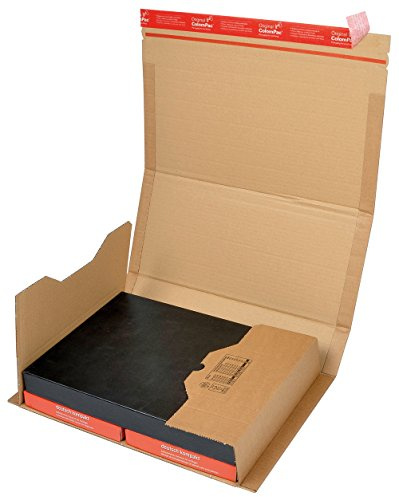 ColomPac CP020.17 Wickelverpackung aus Wellpappe mit Selbstklebeverschluss und Aufreissfaden, braun