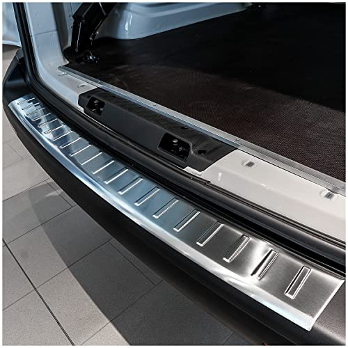 tuning-art Ladekantenschutz passend für VW T5 Multivan California | Caravelle 2003-06/2015 V2A Edelstahl Passgenau Abkantung Rostfrei Spezialklebeband Reinigungstuch Montageanleitung