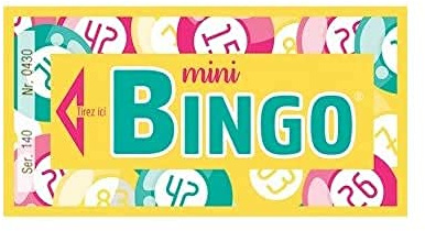 Mini-Bingo-biljett, gul, set med 500 stycken