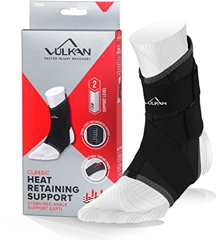 Vulkan Classic Left Ankle Brace, Small, Ankle Support for Rolled Ankles, Sprains, and Strains, Compression Sleeve for Athletes and Exercising, Stabiliser for Achilles Injuries and Plantar Fasciitis