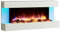 BALDERIA cheminée électrique Murale Helia | Foyer électrique avec Effet de Flammes 3D | Chauffage 2000W, éclairage LED | Cheminée avec télécommande, minuteur & Thermostat| Blanc