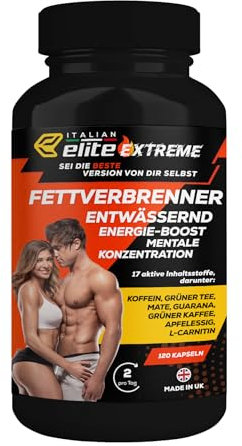 Elite Extreme, Quemagrasas potente para adelgazar 120 cáps. Termogénico Drenante Diurético Energizante, muy rapido y efectivo para Hombre y Mujer.