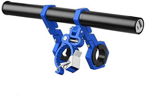 KUANDARMX dauerhaft Fahrradlenker Extender, Fahrradzubehör Extenderhalterung, LED-Lichthalterung GPS-Telefonhalterung, leichte, robuste Aluminiumlegierung, Raumwunder Geschenk, Blue