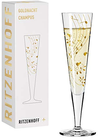 RITZENHOFF Notte d'oro #2 Bicchiere da Champagne, 200 milliliters, Glass, Gold