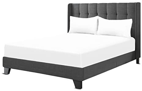 200 Thread Count Hotel Quality Bedding 100% Pure Egyptian Cotton Fitted Sheet - Stretches Up To 30cm Deep (White, Double: 135x190cm + 25cm Deep)