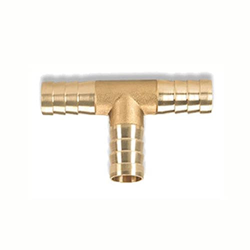 Lnanqing-schlauchverbinder Messing Messing-Fitting Kupfer-Pagoden-Stecker-Rohrarmaturen 2 3 4 Wege gerade/l/Tee/y/Kreuz 4/5/6/8/10/12/16 / 19mm für Gas- / Wasserröhre, Anschluss für Garten
