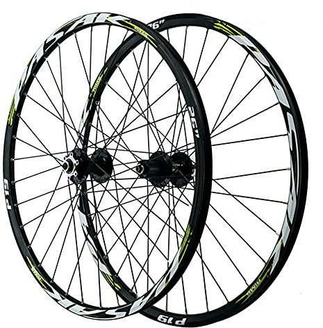 QHY Mountainbike-Laufradsatz, 29/26/27.5 Zoll Fahrrad Laufrad (vorne + Hinten) Doppelwandig Aluminium Legierung MTB-Felge Schnelle Veröffentlichung Scheibenbremse 32H 8-11 Geschwindigkeit
