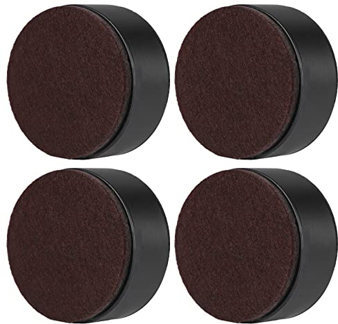 Captina 3cm Möbelerhöhung aus Karbonstahl - Durchmesser 6 cm, Selbstklebend für Betten, Sofas, Schränke, 4 Stück Robust (Runden Schwarz)