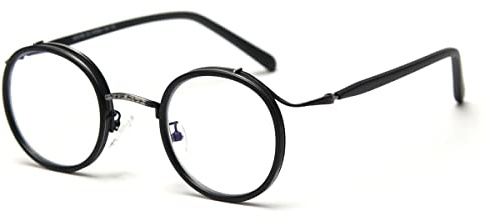 kachawoo Vintage Brillenrahmen Männer Nicht verschreibungspflichtige Runde Brillen Frauen Klare Linse Retro Stil