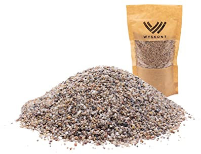 WYSKONT Gravier d'Aquarium - Sable d'Aquarium 2 kg - Sable d'Aquarium Deco - Gravier Décoratif - Gravier de Rivière - Cailloux de Jardin - Substrat d'Aquarium - Sable pour Terrarium - 1-3 mm