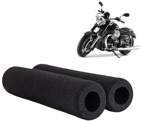 ZKGYUS 1 Paire Poignées Confort pour Moto, Revêtement en Mousse Anti-Vibrations, Antidouleurs, Soulageant la Fatigue et Les Crampes pour Poignées Chauffantes et Standards