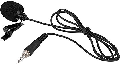 COMETX Micrófono de clip mini portátil con solapa manos libres de 3,5 mm de bloqueo de tornillo externo micrófono micrófono para computadora PC portátil