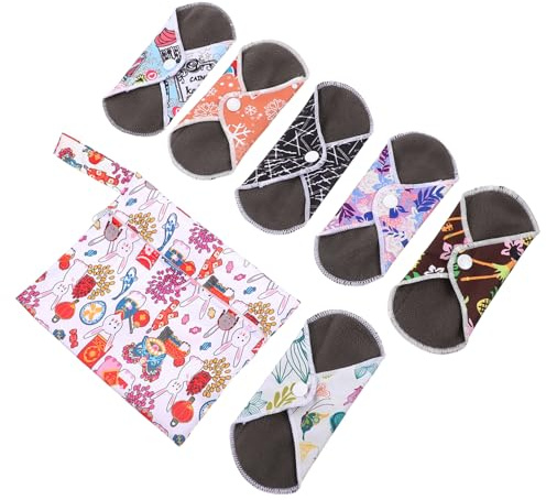 FOMIYES 3 Juegos De Compresas Reutilizables Para Mujer Compresas Menstruales Fáciles De Lavar Compresas De Lactancia Con Detalles Exquisitos.