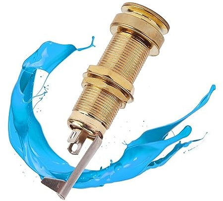 BESTonZON Goldene Zylinder-endpin-buchse Für Bass Und Akustikgitarre Stereo Ausgangs Eingangsjack Installieren Mit Metallunterlegscheibe Und Mutter Passend Für Standardkabel