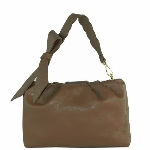 modamoda de T254 Damen Henkeltasche Schultertasche, handmade in Italy