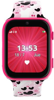 Cefa Toys - Reloj Inteligente Holawatch Smart Pro Pink GPS, Entretenimiento y Seguridad con 4G LBS/WIFI, GPS, Tarjeta SIM, Cámara, Juegos, Llamadas, Videollamadas, Correa Extra, Protector de Pantalla