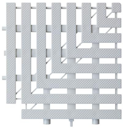 OemClima Caillebotis d'angle pour Piscine pour Grille débordement Piscine Grille Evacuation Douche Exterieur Drainage caniveau terrasse