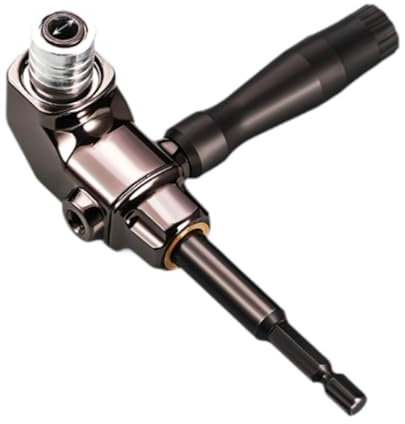 LOVIVER Corner Adapter 90 Degrees Drill Bend Extension Work in Tight Space Right Angle Drill Adapter for Accessory Impact Driver