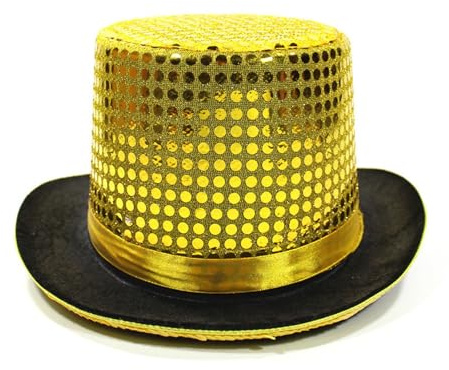 Pailletten Zylinder Hut für Damen und Herren, Erwachsene Unisex Glitzer Hut Paillettenhut Partyhüte 20er Jahre Zylinderhut Glitzerhut für Karneval Mottoparty Disco Verkleidung