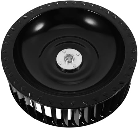 DIYEAH Ventola di Ricambio per Cappa, Ruota di Estrazione in Metallo Nero, Profondità Albero 27mm, per Cucine e Ristoranti