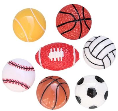 CIMAXIC 26 Stück Harz-sportball-patches Flache Unterseite Diy-schmuckherstellung-zubehör Für Handyhüllen-dekoration Und Kopfschmuck